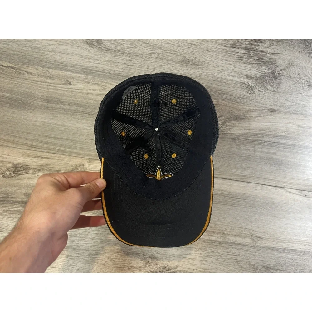 New Orleans Saints Who Dat Hat Stretch Adult Mesh Black Embroidered NFL Football